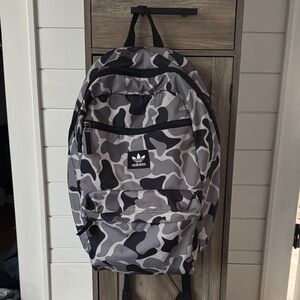 adidas originals 2018 Gray and Black Camo Backpack large size